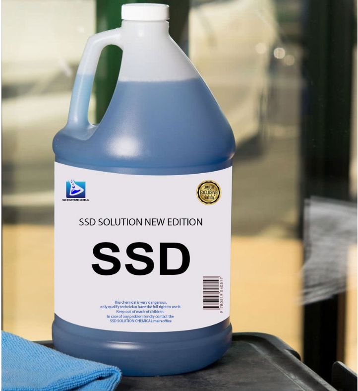 Universal SSD chemical solution for cleaning black, white, green and stain money