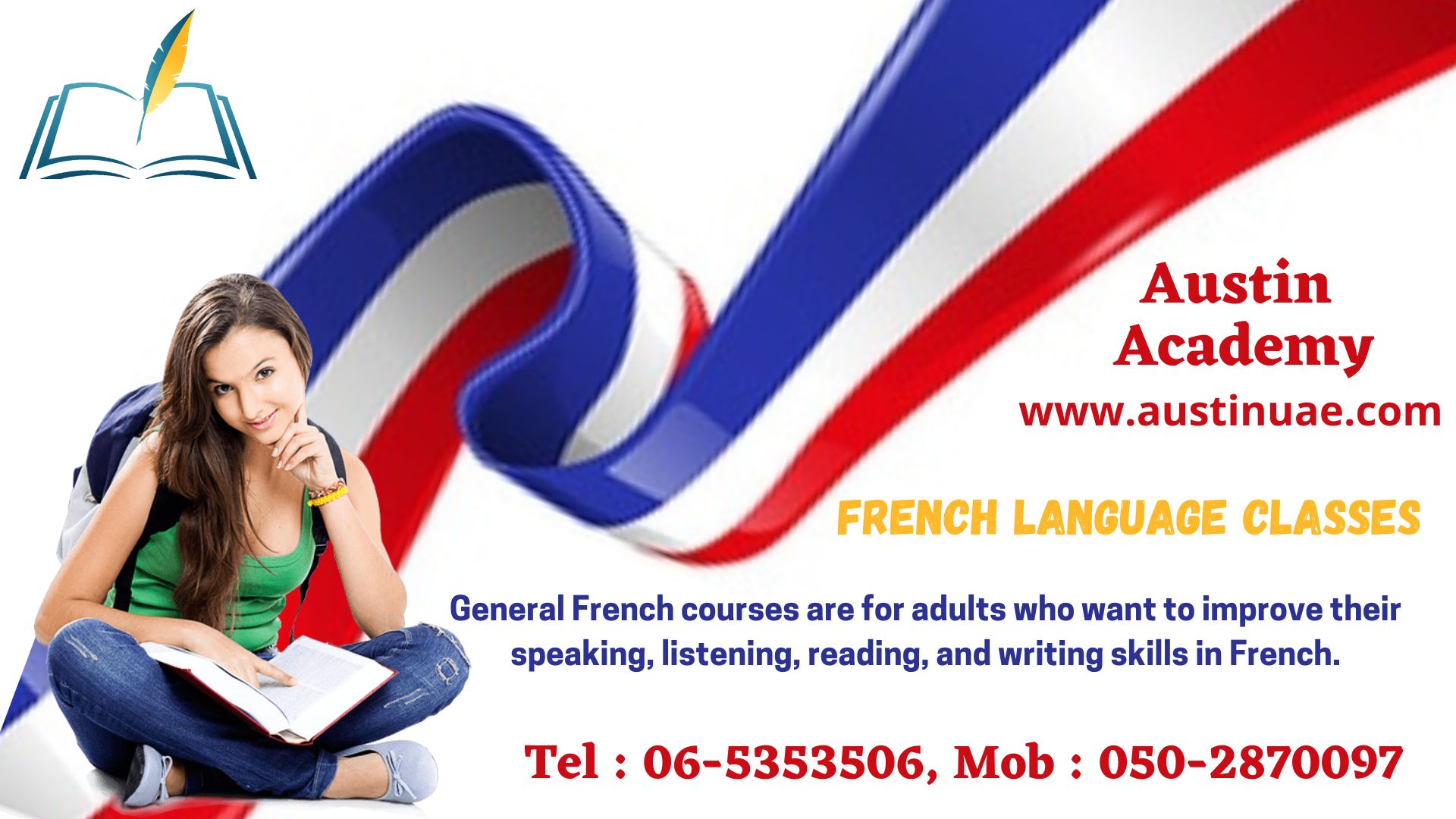 French Classes In Sharjah With Transportation. 0502870097