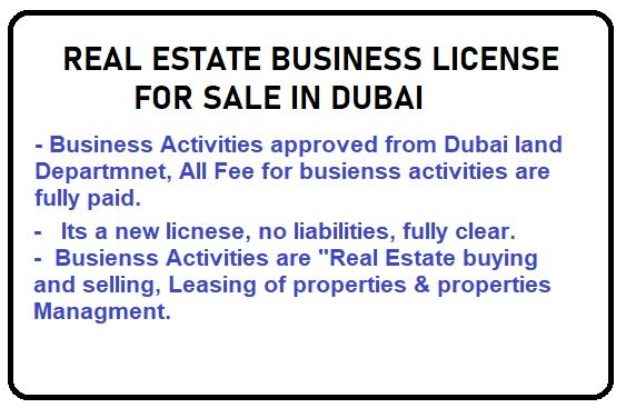 ACTIVE REAL ESTATE BUSINESS LICENSE FOR SALE