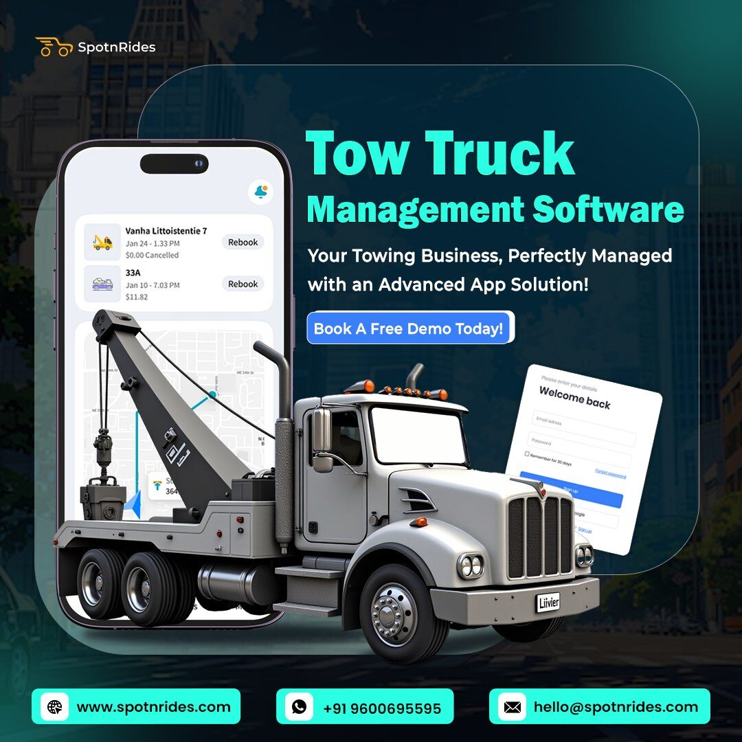 SpotnRides Tow App Solution – Faster & Smarter Roadside Rescue