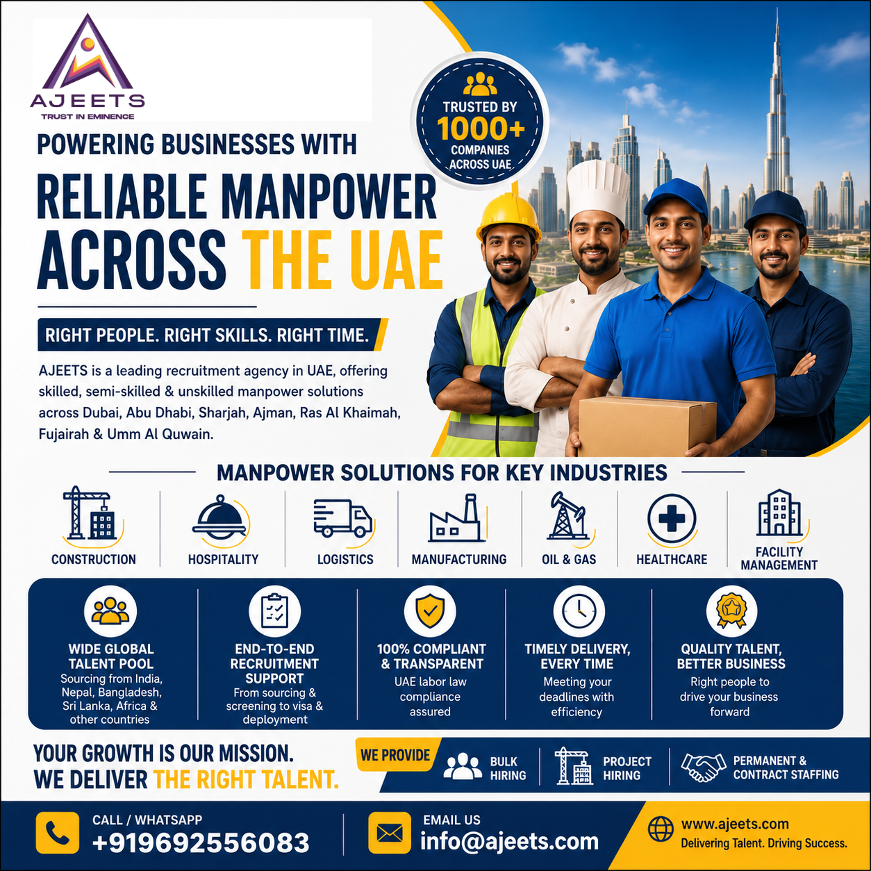 Reliable UAE Manpower Recruitment Agency for Business Growth