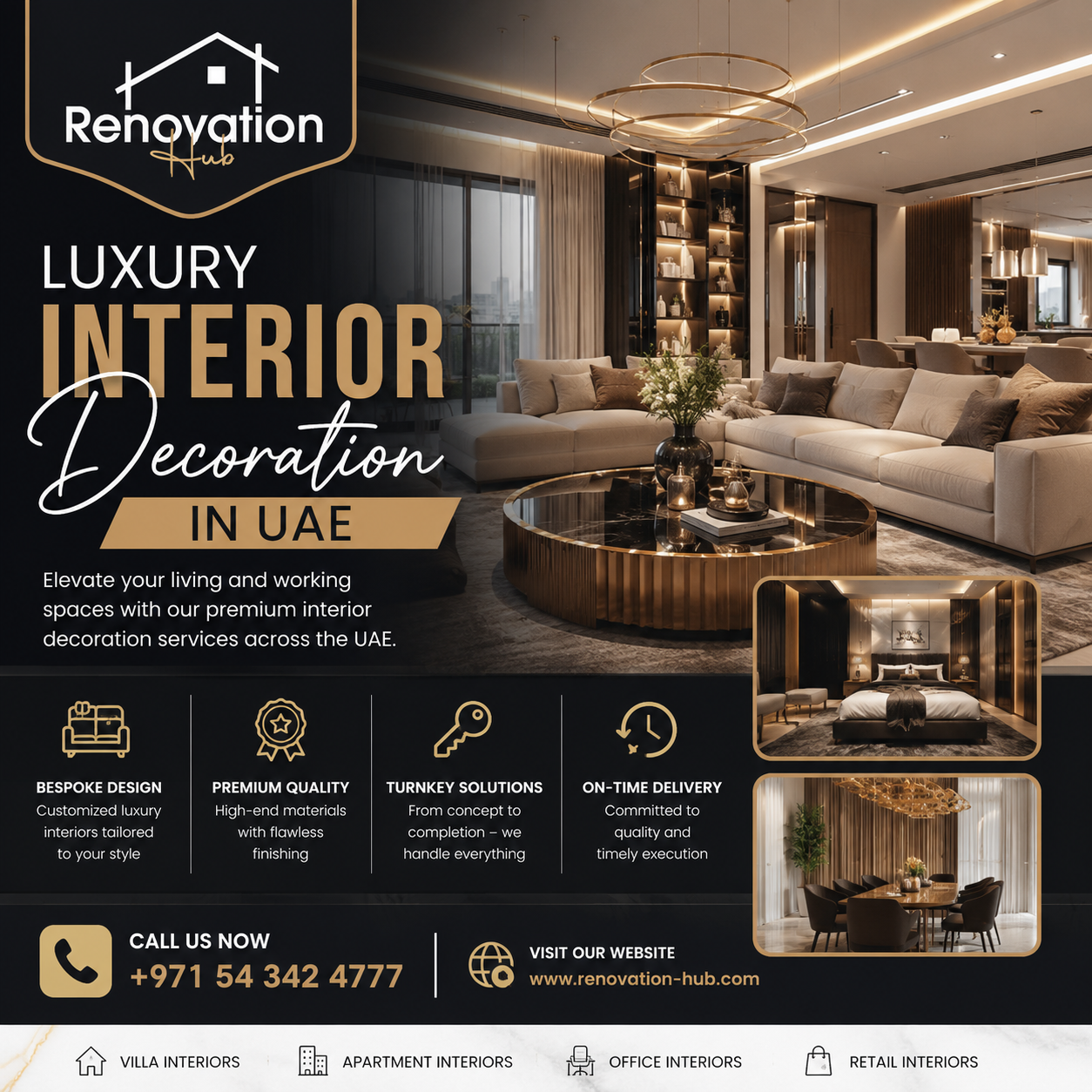 Luxury Interior Decoration in UAE | Luxury Interior Design & Fit-Out Experts