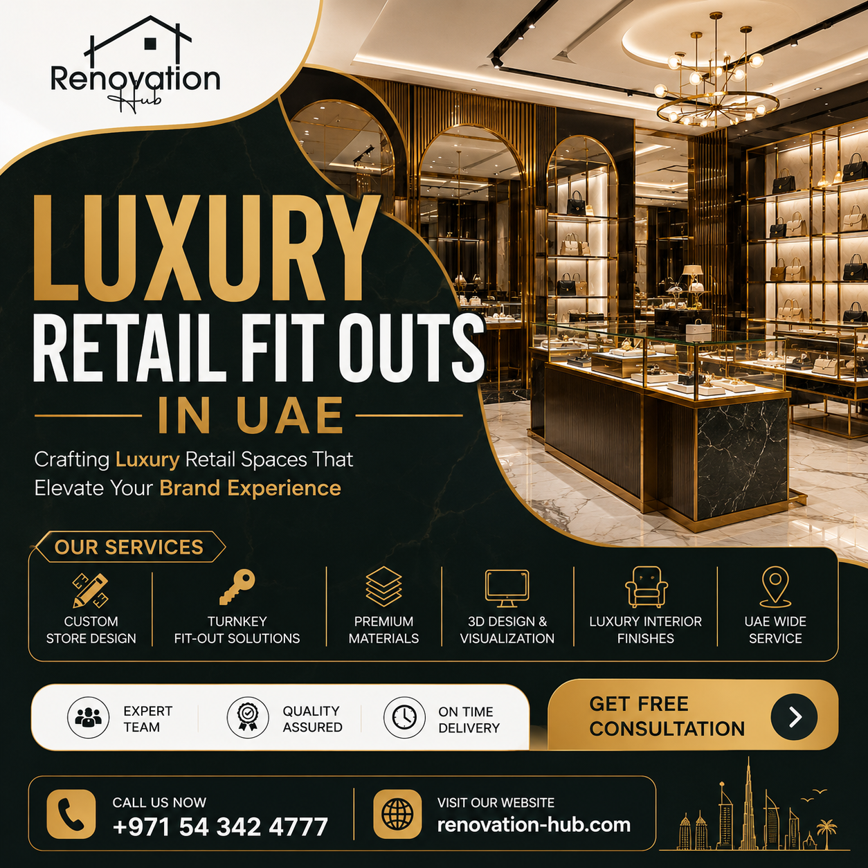 Luxury Retail Fit Outs in UAE – Premium Retail Interior Solutions